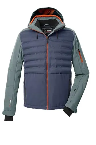KILLTEC Herren Funktionsjacke KSW 72 MN SKI JCKT - Moderne Hybrid-Skijacke, winddicht und wasserabweisend mit 10.000 mm Wassersäule, ideal für Wintersportler. Nachhaltig aus recyceltem Material gefertigt und PFAs-frei imprägniert.