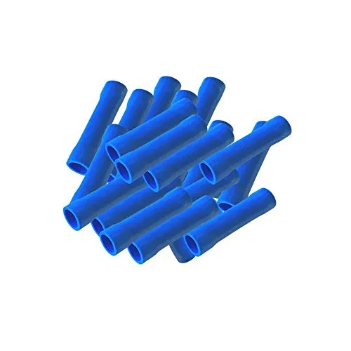 Stossverbinder vollisoliert blau 50x Stoßverbinder 1,5-2,5 mm isoliert Crimpzange Quetschverbinder Kabelverbinder Crimp Zange Verbinder Kabelschuhe kfz ARLI