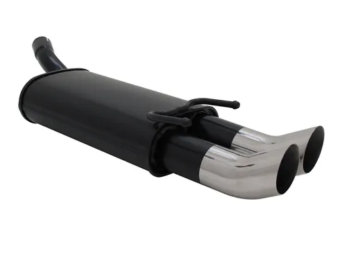 Novus Sportauspuff für Opel Corsa B 2x76mm DTM - Schalldämpfer mit sportlichem Design, verbessert den Klang und die Leistung Ihres Fahrzeugs für ein aufregendes Fahrerlebnis.