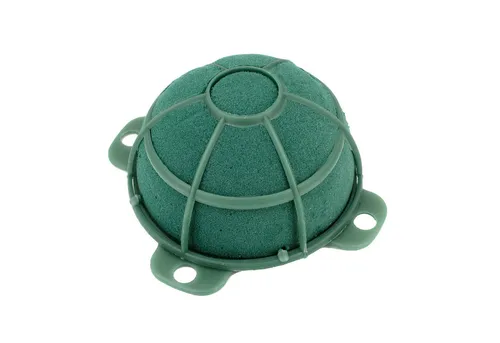 Creativery Bastelmoos, Nass Steckschaum Halbkugel 9x5cm mit selbstklebendem Klebepad 1 Stück