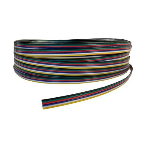 ENERGMiX LED Stripe 6 adrig CCT RGB RGBW RGBCW 2-6 Adern Verlängerungskabel Anschlusskabel, Anschlusskabel Flachkabel 6-adrig für 12v 24v RGB-CCT LED Streifen