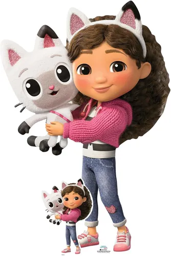 Gabby Dollhouse - Pandy Paws - Lebensgroßer Pappaufsteller - Lebensgroßer Pappaufsteller für kreative Deko-Ideen, ideal für Partys und Feiern. Einfach aufzustellen und platzsparend zu lagern. Bringen Sie Gabby Dollhouse in Ihr Zuhause!