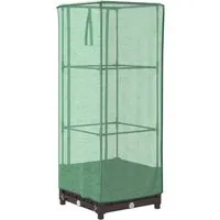 vidaXL Hochbeet mit Gewächshaus-Aufsatz