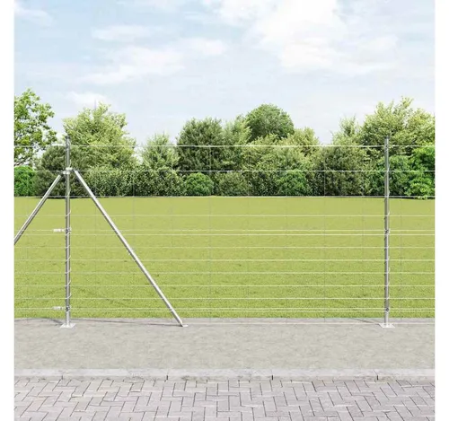 furnicato Zaunpfosten Stahl galvanisiert 5000 x 140 cm - Robuster Zaunpfosten aus verzinktem Stahl für den Außenbereich. Ideal für Gartenabgrenzungen und Terrassen, überzeugt durch Wetterbeständigkeit und eine einfache Montage.