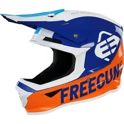 Freegun XP4 Attack Motocross Helm, blau-orange, Größe 2XL für Männer