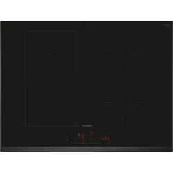 SIEMENS Table Induction ED751HSB1E - 4-flammiges Induktionskochfeld mit 4 Booster CombiZone, 6900 Watt Gesamtleistung und innovativen 17 Leistungsstufen für schnelles und präzises Kochen.