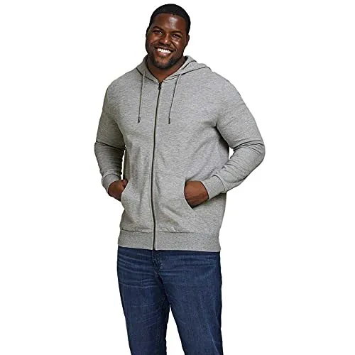 JACK & JONES Male Kapuzenjacke Plus Size – Bequemer Stil für jeden Anlass - Kapuzenpullover für Herren, Regular Fit, aus weichem Material (76% Baumwolle) für optimalen Tragekomfort und lässigen Look.