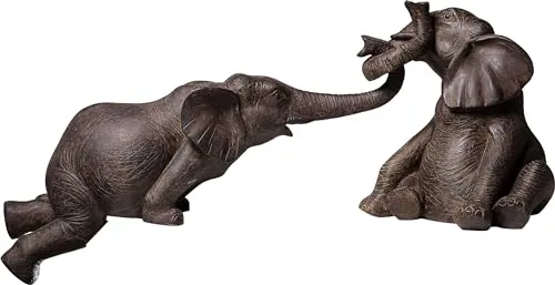 Kare Design Dekofigur Elefant Zirkus (2er Set) - Dekofiguren, außergewöhnliches Design mit spielerischen Elefanten, die Ihrer Wohnung einen einzigartigen Akzent verleihen. Perfekt als Hingucker für Regale oder Tische.