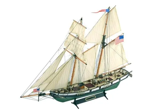 Artesanía Latina – Holzmodellschiff – Amerikanische Schoner, Harvey – Modell 22416, Maßstab 1:60 – Modelle zu Bauen – Mittleres Niveau