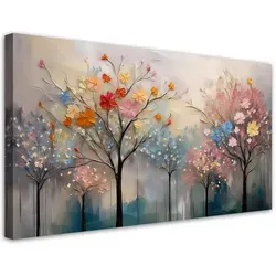 Feeby Leinwandbild, Mehrfarbig, Textil, Landschaft/Berg, Rechteckig, 120x60 cm, Bilder und Zubehör, Wandbilder, Leinwandbilder