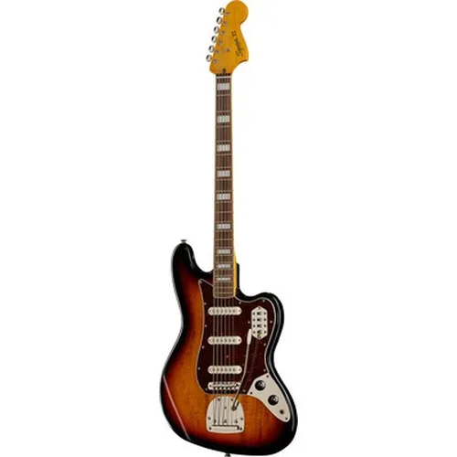 Squier CV Bass VI LRL 3TS - 6-saitiger E-Bass im Classic Vibe Stil, ideal für vielseitige Musikrichtungen; mit hochwertigem Ahornhals und Fender Designed Tonabnehmern für erstklassigen Klang.