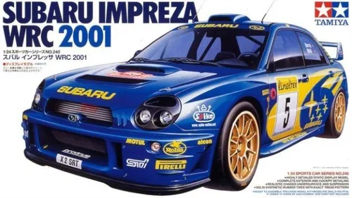 Subaru Impreza WRC 2001 Plastikmodell von Tamiya - Detailliertes Modellauto für Liebhaber, ideal für Sammler und Modellbau-Enthusiasten.