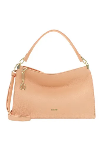 SURI FREY Beuteltasche SFY Gwenny - Beuteltasche in Echtleder-Optik, mit praktischem Reißverschluss und verstellbarem Umhängeriemen - ideal für Büro, Uni und Freizeit.