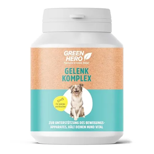 GreenHero Gelenktabletten Hund 100 Stück, Grünlippmuschel, MSM und Teufelskralle, effektiv zur Unterstützung der Beweglichkeit, Gelenk- & Knochenschutz für Hunde, Schmackhaft mit MSM und Teufelskralle
