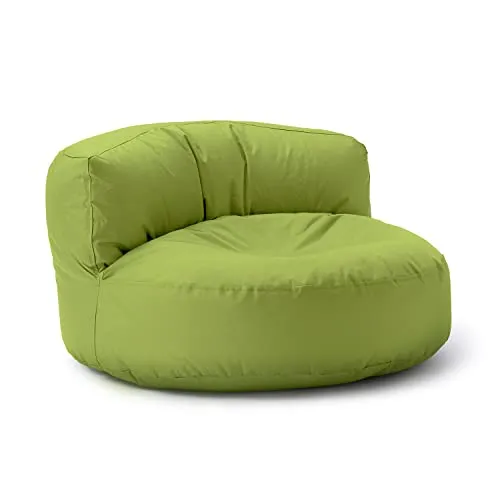 Lumaland Sitzsack Round Sofa Lounge mit Rückenlehne - Sitzsäcke für drinnen und draußen, modernes Design und wasserabweisendes Material für höchsten Komfort und Stil.