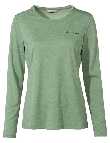 VAUDE Damen Shirt Wo Essential LS T-Shirt - Langarmshirt für Damen, funktionell und pflegeleicht. Ideal für sommerliche Aktivitäten, schnelltrocknend und umweltfreundlich dank VAUDE Green Shape-Label.