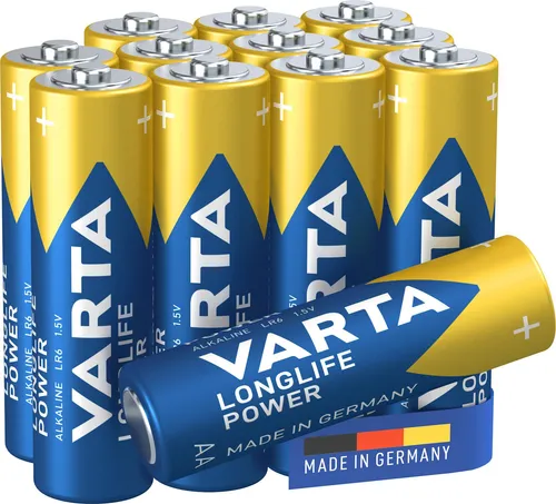 Varta Batterie LONGLIFE Power AA NEU 12St. (8+4) - Zuverlässige Varta LONGLIFE Power AA Batterien im praktischen 12er-Pack. Ideal für den täglichen Einsatz in Geräten, die eine konstante Energieversorgung benötigen.