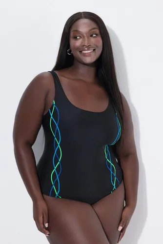 Ulla Popken Damen Badeanzug mit Pipings von Ulla Popken