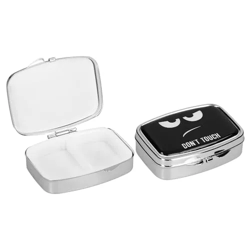 kwmobile 2x Edelstahl Tablettenbox mit 2 Fächern