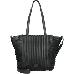 FREDsBRUDER Riffelhörnchen Shopper 31 cm Schwarz in schwarz von FREDsBRUDER