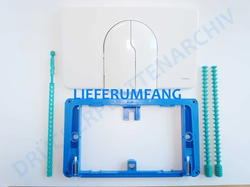 Wisa Hudson Bedienplatte 2136 - Weiße Betätigungsplatte für WC - WC-Teile & -Aufsätze, hochwertige Kunststoff-Betätigungsplatte mit Doppelspülung, ideal für moderne Badezimmergestaltung.