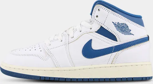 Nike Air Jordan 1 Mid GS White Blue Sneaker - 40