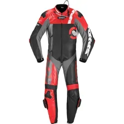 Spidi DP-Progressive Perforated Pro 1-Teiler Motorrad Lederkombi, schwarz-rot, Größe 58 - Hochwertige Motorrad-Lederkombi mit Akkordeoneinsätzen für optimale Passform und herausnehmbarem Netzfutter. Ideal für den professionellen Einsatz und maximalen Komfort auf der Straße.