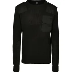Brandit BW-Pullover - Rundhals, Schwarz, Gr.- M/48-50 - Pullover für Herren, zeitloses Design und bequeme Passform, ideal für den Alltag.