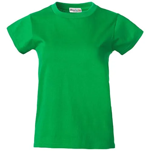 dressforfun 901025 Damen T-Shirt, Basic Shirt Kurzarm, Baumwolle, Diverse Farben und Größen - (Grün | XXL | Nr. 304249)