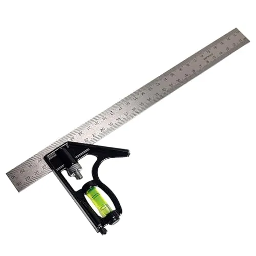 Stück Quadratisches Werkzeug, Edelstahl-Messwerkzeug, Multifunktionslineer, Einstellbares Messherrscher, Kreativer Holzbearbeitungsherrscher, Messzubehör 1