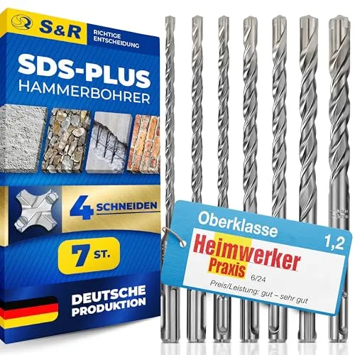 S&R Hammerbohrer/Steinbohrer Set 7-tlg SDS-Plus von S&R