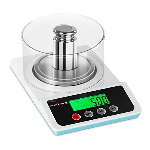 Steinberg Systems Präzisionswaage 500 g - Lehrmaterialien Maßstäbe & Waagen - Präzise Feinwaage mit 0,01 g Genauigkeit und abnehmbarer Windschutzabdeckung für exakte Wiegeergebnisse.