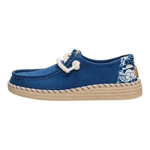 HEYDUDE Wendy Espadrille Hibiscus Damen Halbschuhe blau 40 von HEYDUDE