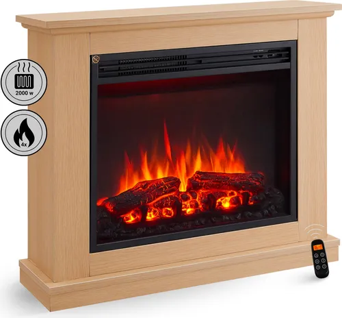 BALDERIA Phanos Elektrokamin in braun von Balderia