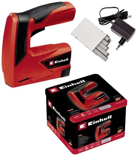 Einhell Akku-Tacker TC-CT 3,6 Li - Kabelloser Tacker mit 3,6 Volt Li-Ionen Akku, ergonomisch und inklusive 1000 Klammern in robuster Metallbox