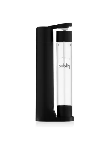 Mattschwarz bubliq Drink Carbonator inkl. CO2-Zylinder - Wassersprudler, best in test 2022: Der schlankste Wassersprudler der Welt, karbonisiert Wasser und Getränke in Sekundenschnelle und überzeugt mit zeitlosem, minimalistischen Design.