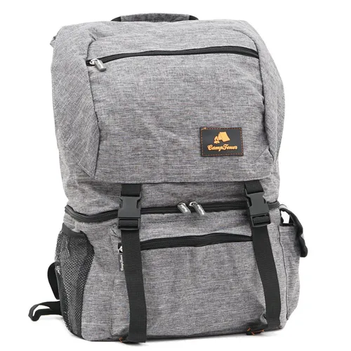 Rucksack Backpack Outdoor Grau 20 Liter mit Kühlfach - Kühlrucksack mit großem Kühlfach, ideal für Camping, Strand und Ausflüge. Leicht, komfortabel und inklusive Beckengurt für optimalen Tragekomfort.