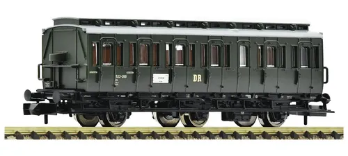 Fleischmann Abteilwagen 2. Klasse B3 DR, 3-Achs - Personenwagen im Maßstab 1:160, ideal für die Epoche III und perfekt für Modelleisenbahn-Enthusiasten.