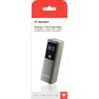 Verbatim Charge 'n' Go Powerbank 27000mAh - Powerbank mit 27.000mAh für Laptops, Smartphones und Tablets, bietet bis zu 140W Schnellladung und sicheres Laden für bis zu drei Geräte gleichzeitig.