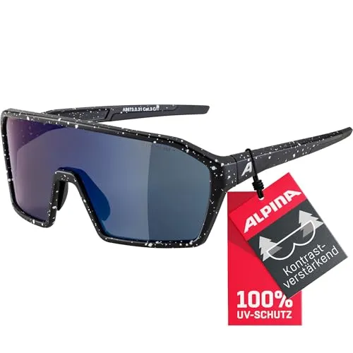 ALPINA RAM Q-LITE - Verspiegelte Sportbrille - Sportbrille mit 100% UV-Schutz und Fogstop-Beschichtung für beschlagfreie Sicht. Ideal für Sportler, die Wert auf starken Kontrast und hohen Tragekomfort legen.