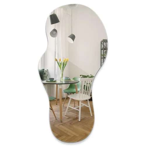 Design Spiegel Rahmenlos Wellenform 40x80 cm – Moderner Wandspiegel - Eleganter, rahmenloser Wandspiegel in Wellenform. Ideal für Flur, Wohnzimmer oder Badezimmer. Mit polierten Kanten und 4 mm Glasstärke – ein stilvolles Highlight für jedes Zimmer!
