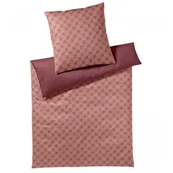 Joop! Bettwäsche Cornflower Double Rouge, 155 x 220 cm in rot von JOOP!