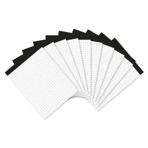 Landré Notiz-Block ohne Deckblatt A6 kariert, 50 Blatt, 70 g/m², 10 Stück