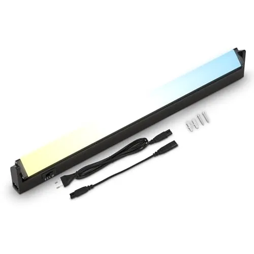 BRILONER Leuchten - LED Unterbaulampe schwenkbar, CCT Unterbauleuchte Küche, Farbtemperatur einstellbar, Schrankleuchte, Schwarz, 54,5 cm, 2224-015