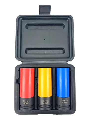 Schlagschrauber Nüsse Nuss Set Alufelgen Felgennuss Schonhülse Kfz 17 19 21 1/2