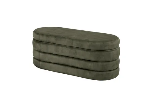 riess-ambiente Sitzbank VOGUE 115cm grün - Samt, mit Stauraum, fertig montiert, gepolstert (Einzelartikel, 1-St), stilvolle Polsterbank - ideal für glamouröse Schlafzimmer & Ankleiden