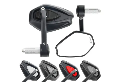 Area1 Universal Motorrad Spiegel für Lenker – 360° drehbar, E-geprüft, 2 Stück - Motorrad-Seitenspiegel mit modernem Design, 360° drehbar und E-geprüft. Set mit 2 Spiegeln für sicheren und stilvollen Fahrspaß. Einfach zu montieren und stabil dank mitgelieferter Hülsen.