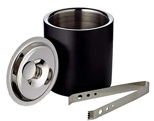 EDZARD Eiseimer Pearl - Doppelwandig mit Deckel und Zange - Weinkühler & Sektkühler, doppelwandig für bis zu 8 Stunden Isolierung, ideal für Partys und elegante Anlässe.
