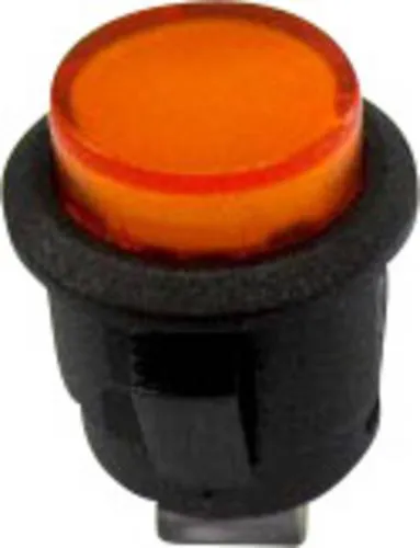 TRU Components 1587755 TC-R13-523BL-05YL Druckschalter 250 V/AC 1.5A 1 x Aus/Ein rastend Gelb 1St.