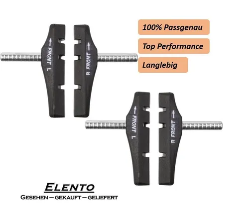 Fahrrad V-Brake Bremsbeläge Cantilever Canti Bremsschuhe Bremsklötze M-Wave 4 x